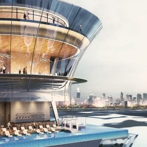 Infinity pool at palm tower dubai